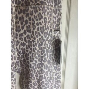 Calme by Johnny WasEndurance High Waist Legging Leopard Print Side Pockets  M